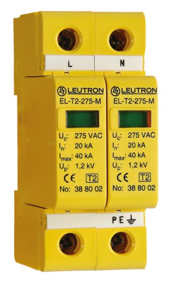 SPD type 2 for AC power supplies EL-T2 1 phase